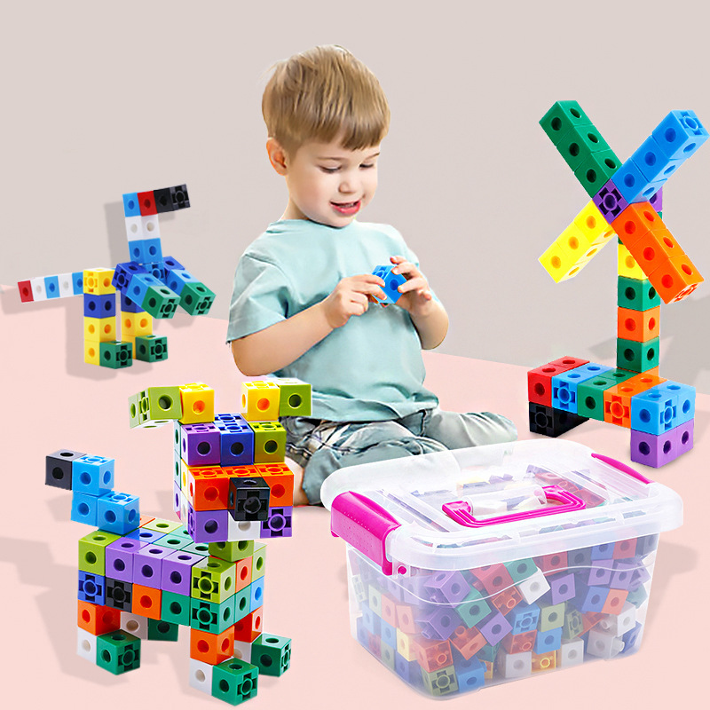 Math Manipulative Set - مجموعة مكعبات ربطية للرياضيات، 100 مكعب،
