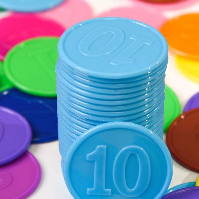 40 قطعة من رقائق البوكر مع علا - مراجعة Math Manipulative Set وسعره