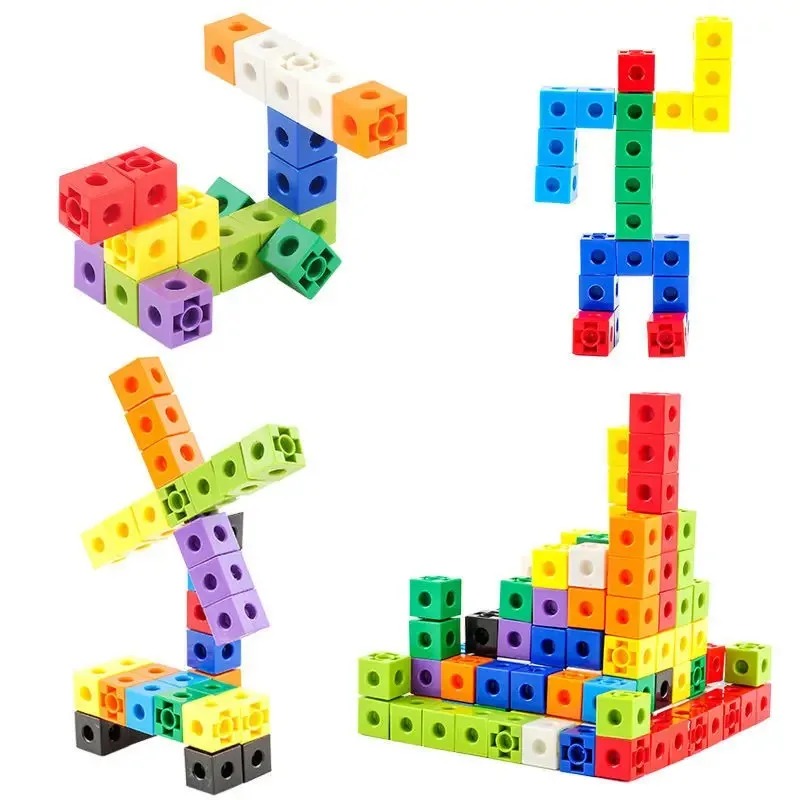 مجموعة من 100 قطعة من مكعبات ا - مراجعة Math Manipulative Set وسعره
