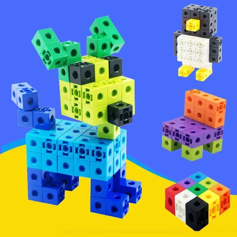 مجموعة من 100 قطعة من مكعبات ا - مراجعة Math Manipulative Set وسعره