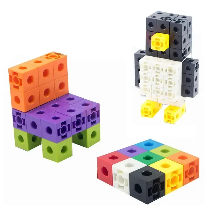 مجموعة من 100 قطعة من مكعبات ا - مراجعة Math Manipulative Set وسعره