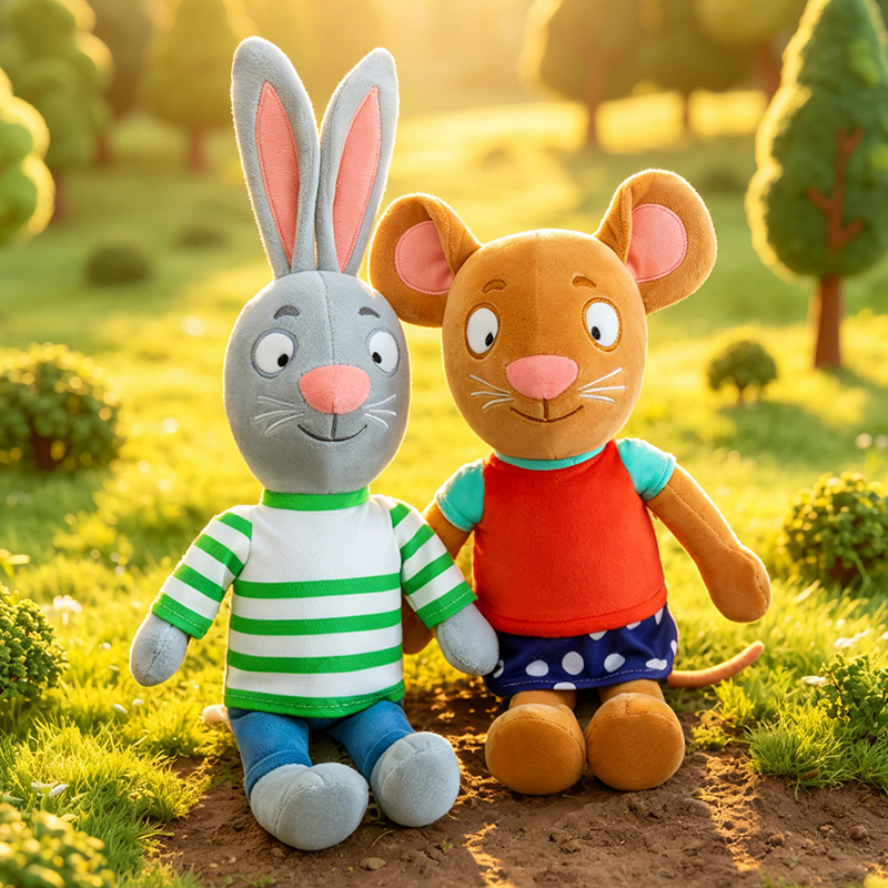 دمى محشوة كرتونية لطيفة على شك - مراجعة Kids Education Movies وسعره
