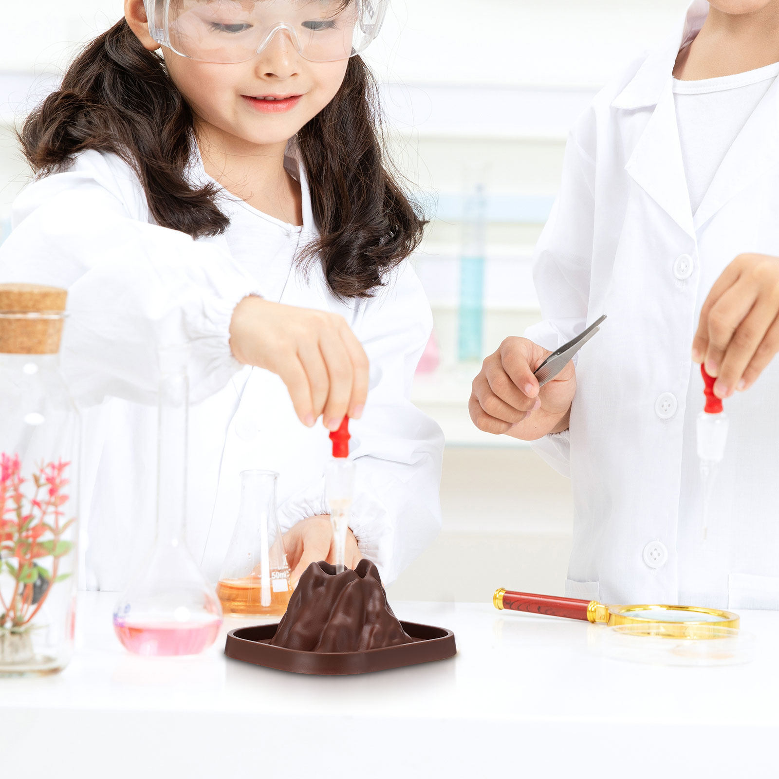 طقم قوالب بركانات 10 قطع لمشار - مراجعة Science Kit Volcano وسعره