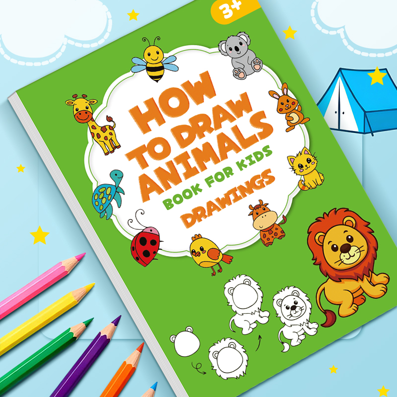 كتاب رسم الحيوانات للأطفال 32  - مراجعة Kids Education Activities وسعره