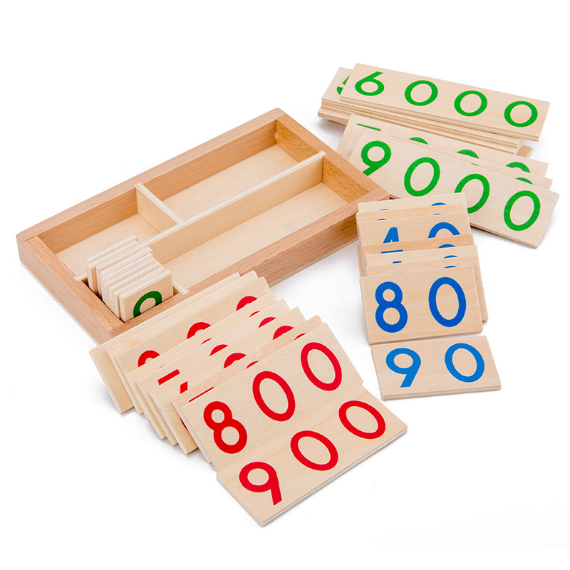 بطاقة أرقام خشبية 1-9000 بطاقة - مراجعة Math Manipulative Set وسعره