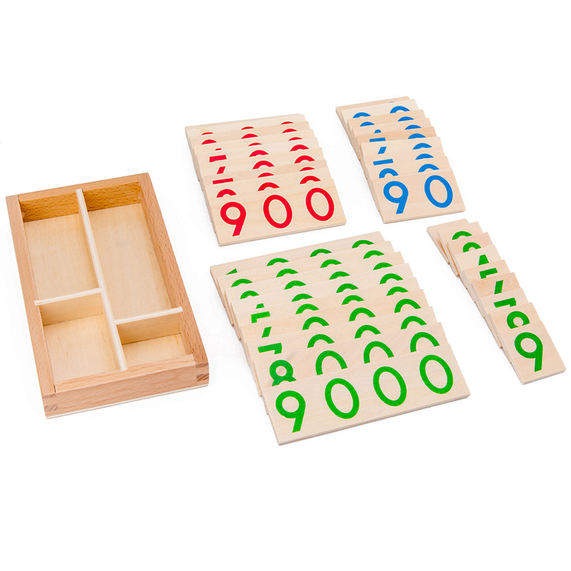 بطاقة أرقام خشبية 1-9000 بطاقة - مراجعة Math Manipulative Set وسعره