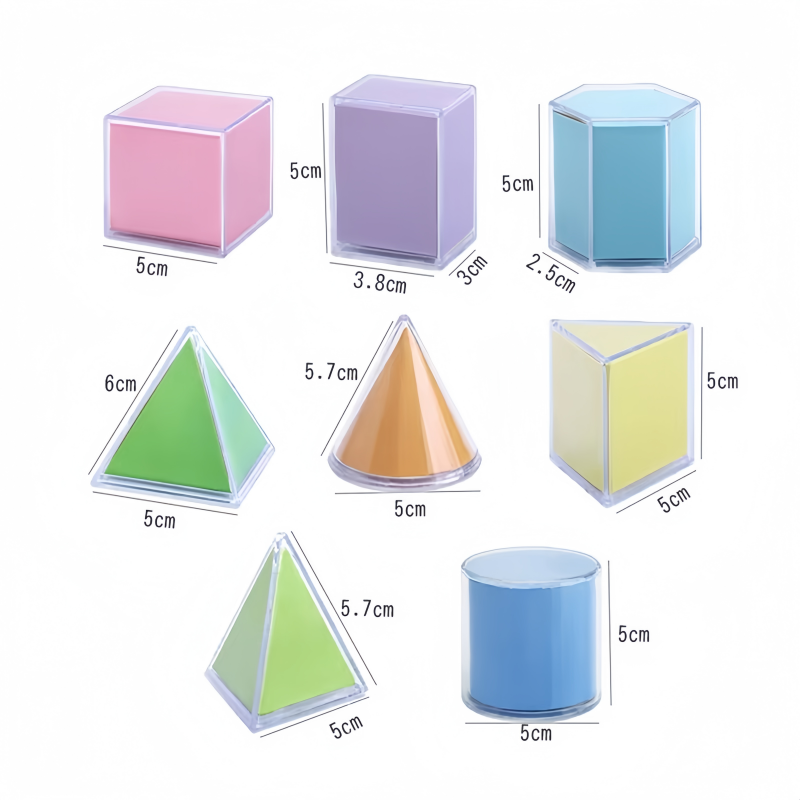 8 قطع من مكعبات بناء هندسية ثل - مراجعة Math Manipulative Set وسعره