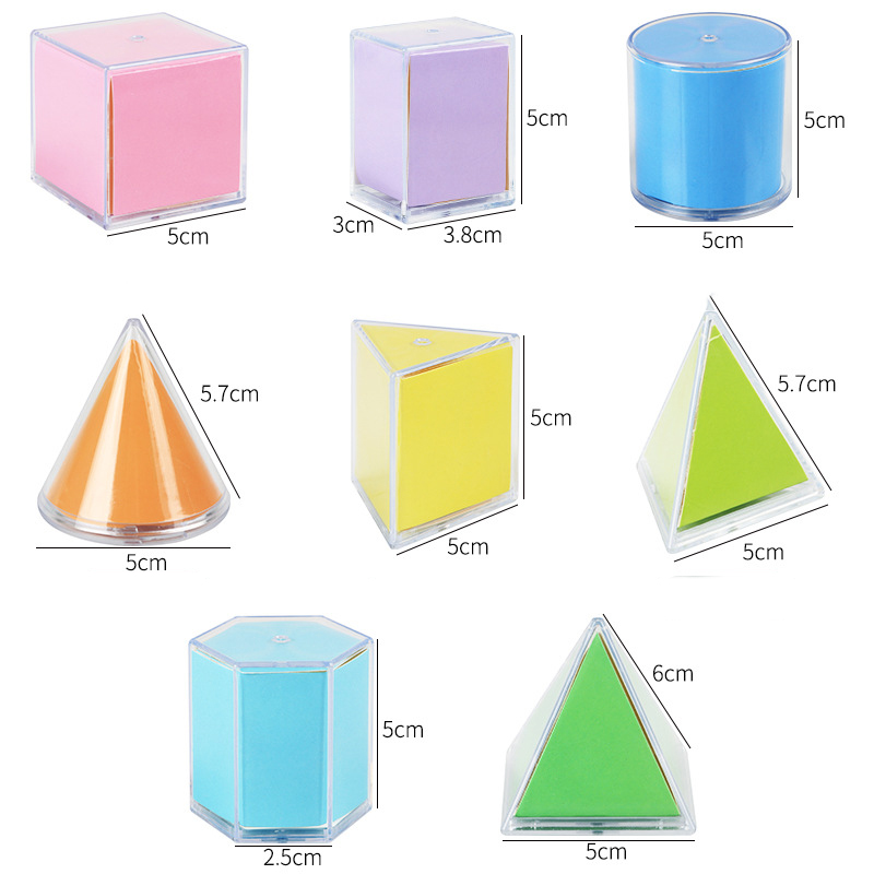 8 قطع من الأشكال الهندسية الشف - مراجعة Math Manipulative Set وسعره
